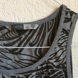 Athleta black and grey swirl workout tank top